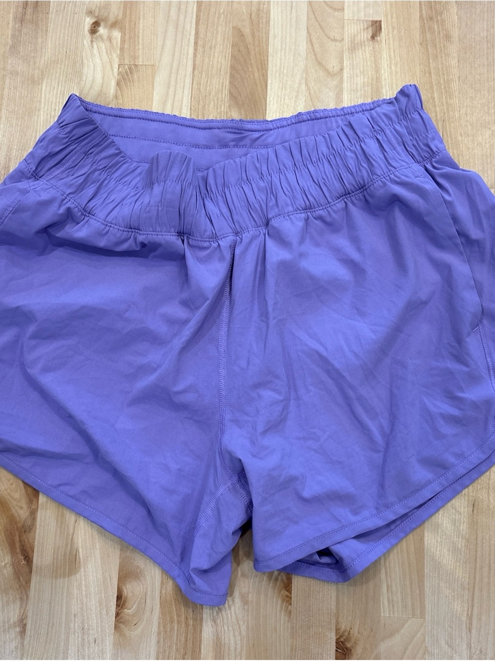 Members Mark Active Woven Wide Band Purple Running Athletic Shorts Size M